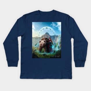 Ursine Sorceress Kids Long Sleeve T-Shirt